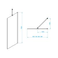 Шторка на ванну RGW SC-151  60*150 351115106-11 профиль Хром стекло Прозрачное 8 мм RGW