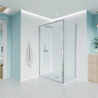 Душевой угол раздвижной E1-SP-CH-100100-01-C9 1000х1000x1950 Цвет профиля Хром Стекло  Прозрачное Veconi