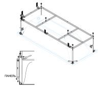 Металлический каркас для акриловой ванны 1600х700 EMP-160-70-MF-R Cezares