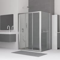 Душевой уголок RGW CL-40 (CL-11 + Z-050-1) прямоугольный  100* 80*185 04094008-011 профиль Хром стекло Прозрачное 4 мм RGW