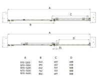 Душевая дверь раздвижная VN70GR-160-01-C4 1600x1950 Цвет профиля Графит брашинг Стекло Прозрачное Veconi