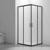 Душевой угол раздвижной квадратный 900x800x1900 RV101B-8090-01-C4 Цвет профиля Чёрный Стекло Прозрачное Veconi