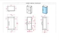 Шкафчик подвесной с одной распашной дверцей, реверсивный TIFFANY 30x20x55 Blu Petrolio 54959 CEZARES