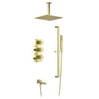 Душевая система встроенная с термостатом Timo Selene SX-2239/17SM золото матовое