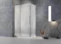Душевой угол раздвижной прямоугольный RV034R-12090-06-C7 1200х900х1950 Цвет профиля Хром Стекло Дождь Veconi