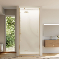 Душевая дверь распашная VN73RG/L-120-06-C4 1200x1950 Цвет профиля Золото брашинг Стекло Дождь Veconi