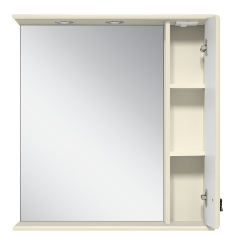 Лувр - 65 Зеркало со шкафчиком, прав., слоновая кость