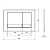 Кнопка смыва Veconi Square VFS-CH 150х220х13 VFS001CH VECONI